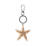 Wooden Key Ring - Decorated Starfish