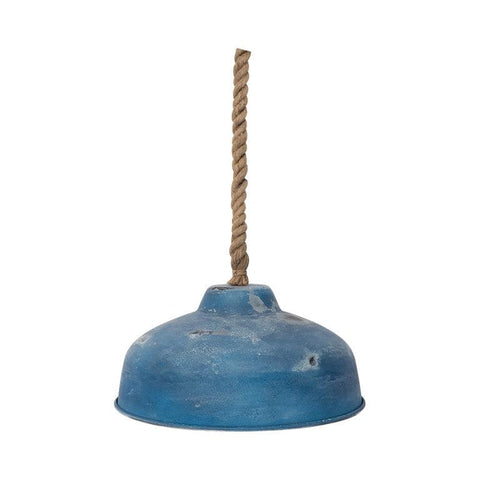 Metal 'aged' Ceiling Lamp (Blue) by Batela
