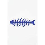 Marine Blue Metal Fishbone Coat Rack