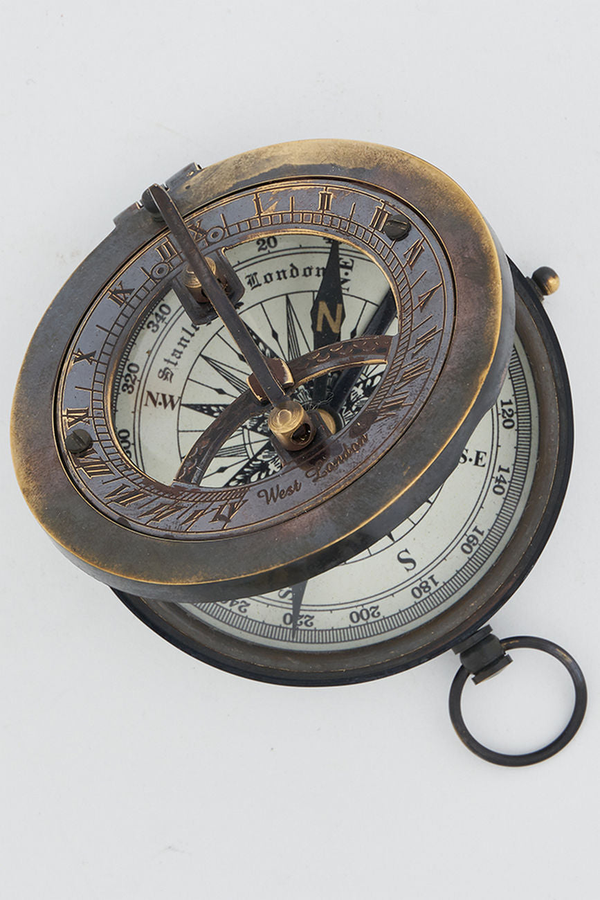 Sundial with Compass Nautical Office Decoration Batela Giftware