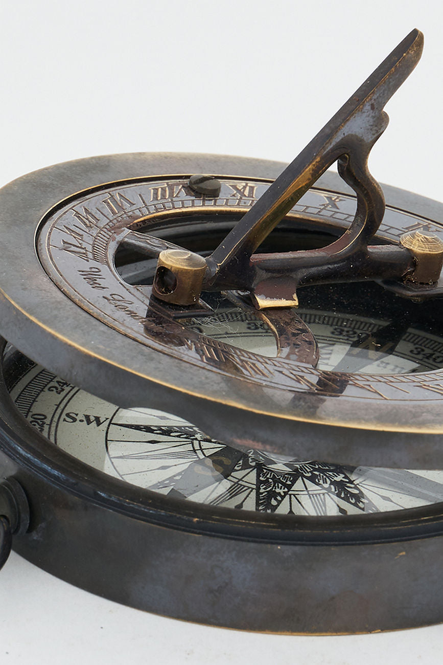 Sundial with Compass Nautical Office Decoration Batela Giftware