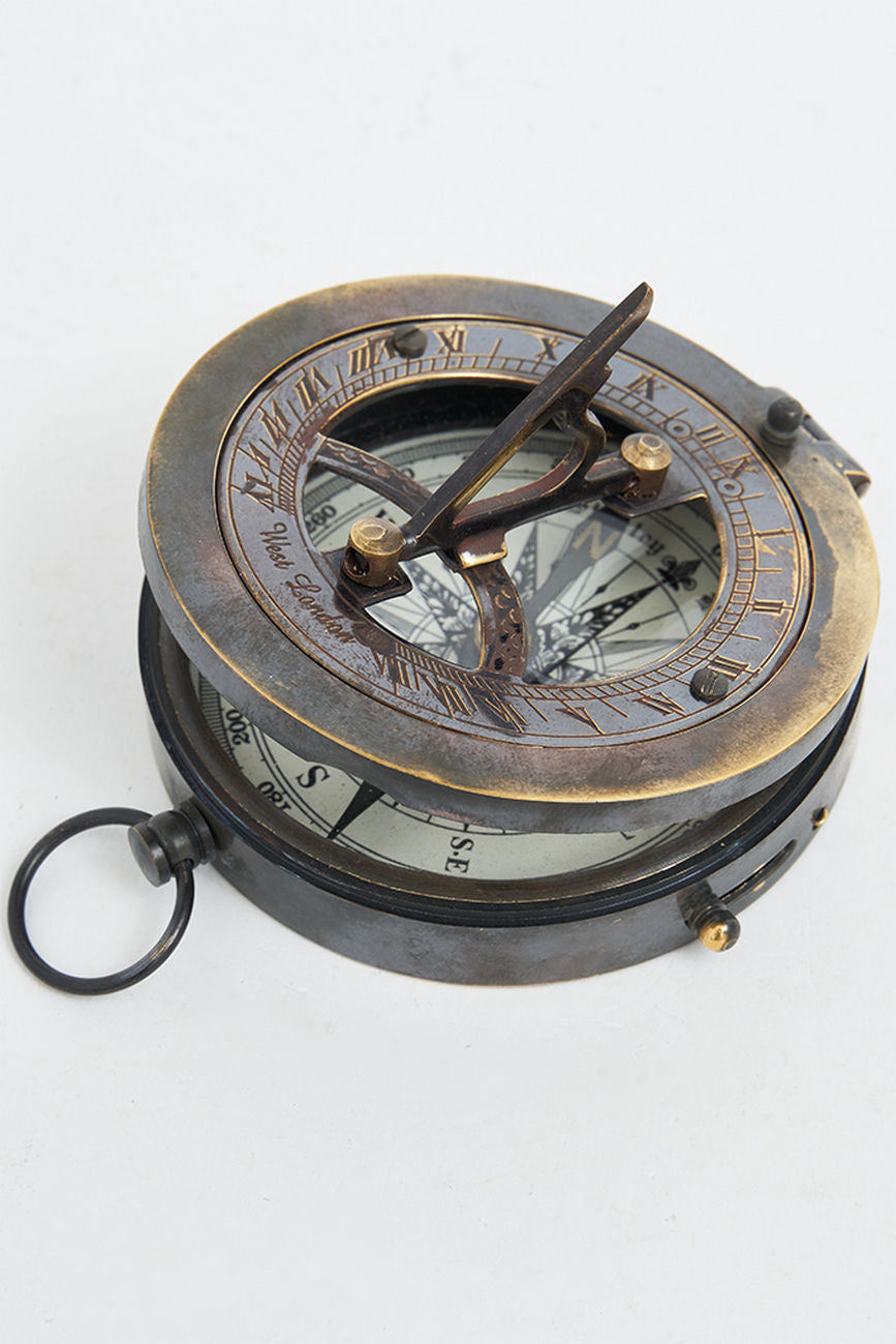 Sundial with Compass Nautical Office Decoration Batela Giftware