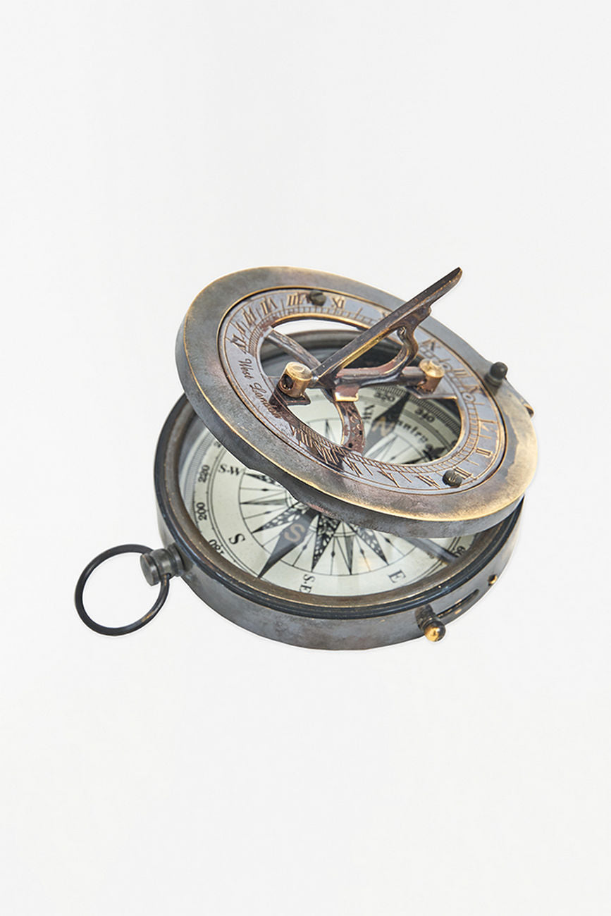Sundial with Compass Nautical Office Decoration Batela Giftware
