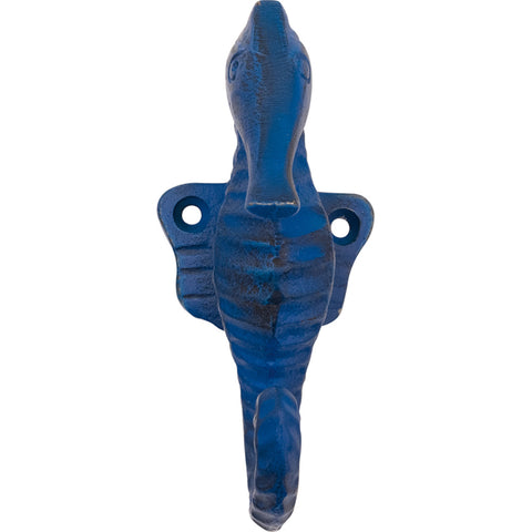 Seahorse Metal Coat Hook (Blue)
