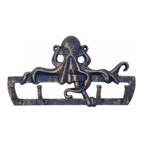 Blue Octopus Metal Coat Rack