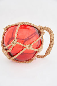 Large Glass Buoy on a Rope - Red Desktop Batela Giftware