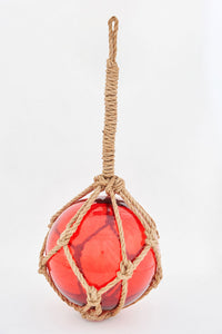 Large Glass Buoy on a Rope - Red Desktop Batela Giftware