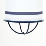 Metal Ceiling Lamp White with a Blue Stripe (Long)