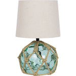 Small Glass Buoy Bedside Lamp - Green