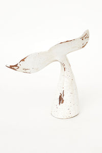 Whale Tail Ornament (White) Ornaments Batela Giftware