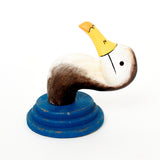 Wooden Bird's Head Coat Hook (Puffin)