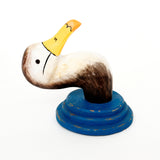 Wooden Bird's Head Coat Hook (Puffin)