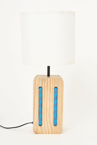 Lamp - Rectangular Pulley (White Shade) Lamp Table Lamps Batela Giftware