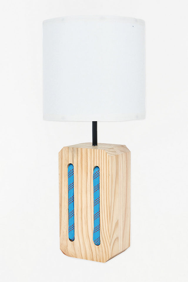 Lamp - Rectangular Pulley (White Shade) Lamp Table Lamps Batela Giftware