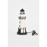 LED Black/White Lighthouse - Metal