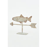 Table Top Tin Fish Weather Vane with base