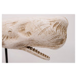 Sperm Whale With Base Ornament in White by Batela