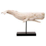 Sperm Whale With Base Ornament in White by Batela