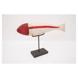 Wooden Fish on a Stand - Red/White by Batela