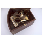 Sextant in Brass with a Wooden Box by Batela