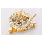 Brass Sundial Compass Gift Set with Wooden Presentation Box by Batela