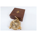 Sundial in Brass with Wooden Presentation Box by Batela