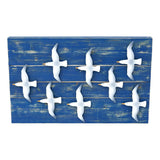 Wooden Wall Art with a Flock of Seagulls by Batela