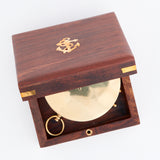 Pocket Compass with Wooden Box by Batela