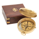 Pocket Compass with Wooden Box by Batela