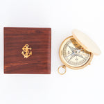 Pocket Compass with Wooden Box by Batela