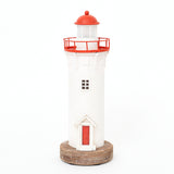 Wooden LED Red/White Lighthouse by Batela