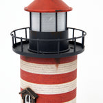 LED Wooden Striped Lighthouse with House by Batela