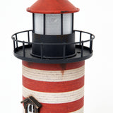 LED Wooden Striped Lighthouse with House by Batela
