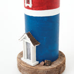 LED Large Red, White & Blue Lighthouse by Batela