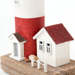 LED Red & White Lighthouse with House by Batela