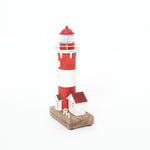LED Red & White Lighthouse with House by Batela