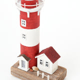 LED Red & White Lighthouse with House by Batela