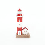 LED Red & White Lighthouse with House by Batela