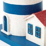 LED Blue/White Lighthouse with House - Metal by Batela