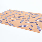 Cork Table Mat with Shoal of Striped Fish - Oblong by Batela