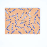 Cork Table Mat with Shoal of Striped Fish - Oblong by Batela