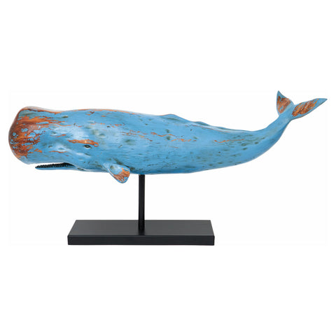 Large Sperm Whale With Base Ornament (Blue)