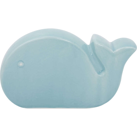 Decorative Ceramic Whale Ornament - Light Blue by Batela