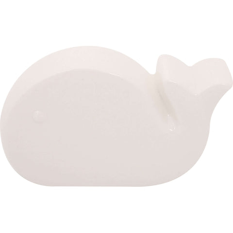 Decorative Ceramic Whale Ornament - White by Batela