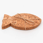 Cork Fish Shaped Coasters (Set of 6) by Batela