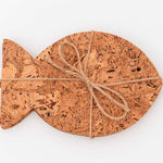 Cork Fish Shaped Coasters (Set of 6) by Batela