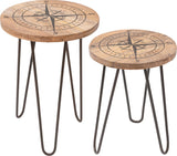 Set of Two Tables - Wind of the Rose by Batela