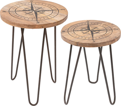 Set of Two Tables - Wind of the Rose by Batela