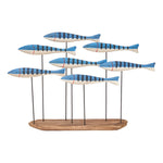 Shoal of Fish on a Wooden Stand by Batela