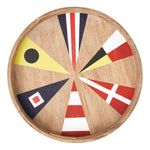 Nautical flags Round Tray by Batela